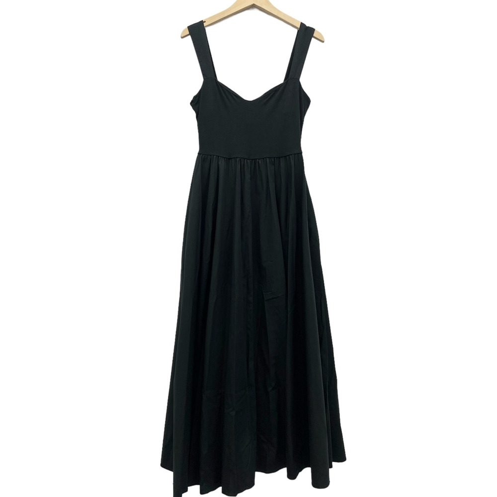 J. Crew Factory Black Midi Sundress with Square Neck - Picture 3 of 10